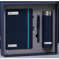 ODIS欧迪诗 轻奢风笔记本保温杯套装6902(深蓝色)