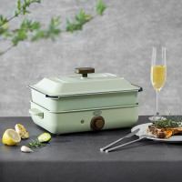 SOIKOI司崎库 多功能料理锅复古绿 JL-FG101(3.5L)