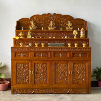 藏式三层供桌佛台四门家用实木