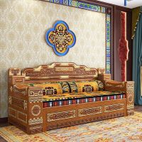 藏式客厅家具3人位沙发茶几套系