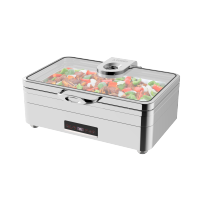 新力士长方形电加热900W智能温控自助餐炉矮炉身款W07-1102T+17B