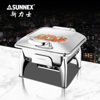 新力士方形电加热自助餐炉高支架款W16-2302T+W16-2300B(5.5升)