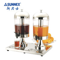 新力士双头不锈钢饮料鼎果汁机饮料桶X23688PX2(2*8升)