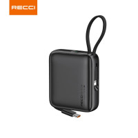 锐思能量块系列3C认证大容量自带线移动电源RPB-P62(10000 mAh)星耀黑