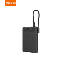 锐思大容量自带线磁吸快充移动电源RPB-W38(10000mAh)黑色