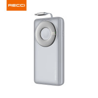 锐思3C认证22.5W伸缩线快充移动电源 RPB-P58(10000mAh)曜岩灰