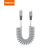 锐思PD65W快充弹簧Type-C TO Type-C数据线(RS25CC)太空银