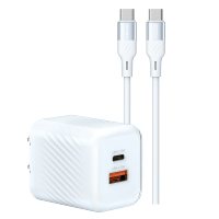 锐思PD20W支持35W充电器套装(RC83CC)清澈蓝