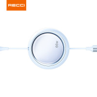 锐思66W超级快充三合一伸缩数据线(RS26T)星河蓝