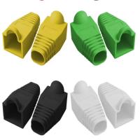 祥磊XLEP高品质六类有色RJ45水晶头环保PC爪型保护套 1000个起订