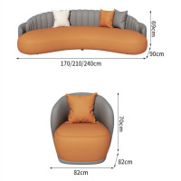 木立方(Wood Cube) 办公室简约休息区会客弧形艺术创意沙发3+1组合沙发