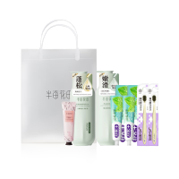 半亩花田洗护套装(洗发水500ml+沐浴露500g+牙膏145g+牙刷1只+毛巾1条)