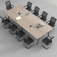 木立方(Wood Cube) 会议桌长方形10-12人小型洽谈桌培训桌会议室桌椅组合钢架长条桌 3600*1200会议桌