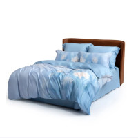 水星家纺DH花辰如梦-S04(茶氨酸) 200cm×230cm全棉四件套