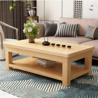 木立方(Wood Cube) 实木茶几办公室简约茶几会议室茶桌 深胡桃[120CM单层]实木茶几