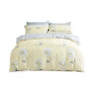 水星家纺 床单被套磨毛抗菌四件套DH 奶fufu的花 1.5m床