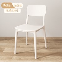 木立方(Wood Cube) 会议凳靠背椅会议椅北欧现代简约餐椅培训椅可叠放 奶油白(多色可选)