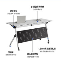 木立方(Wood Cube)折叠拼接桌会议桌培训桌椅组合双人桌带轮可移动办公桌120*40*75cm