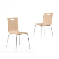 木立方(Wood Cube) CZ-001 食堂餐椅快餐椅木制钢脚