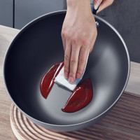 三禾0涂层微纳不粘炒锅 LC32S6(黛蓝青) 32cm