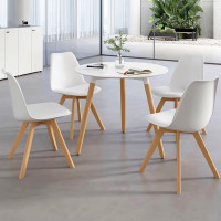 科能毅森 洽谈桌小圆桌椅组合办公会客吧台会议桌一桌三椅(800*800*750mm)