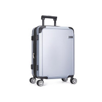 爱华仕(OIWAS)拉杆箱时尚商务磨砂可充电抗压耐磨箱体6648-24英寸 银色