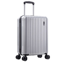 爱华仕(OIWAS)PC拉杆箱 耐磨时尚商务出行飞机轮行李箱6703-20英寸 银色
