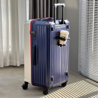 迈奇龙(MIQELO)2308 大容量行李箱拉杆箱万向轮旅行箱皮箱密码箱包 24吋 白+蓝