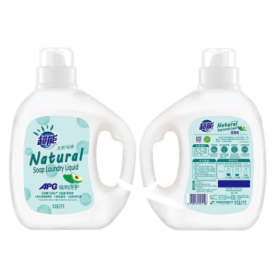 超能 天然皂液 植物洗护无刺激适用婴幼儿衣物自然草本香 2kg*2瓶*3组