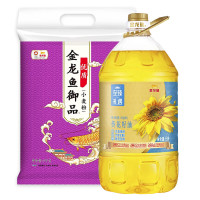 金龙鱼 至臻礼遇葵花籽油5L+ 御品小麦粉5kg 油面组合 团购福利