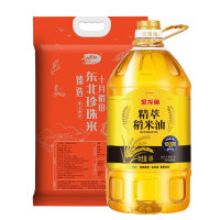 金龙鱼 精萃稻米油4L+十月稻田珍珠米5kg 油米组合 团购福利