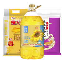 金龙鱼 至臻礼遇葵花籽油5L+御品长粒香5kg+小麦粉5kg 油米面团购福利