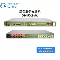 森润达SRDIT野外综合业务光端机多业务光端机PCM复用器OMUX240J物理隔离百兆自动电话i4F8E8P
