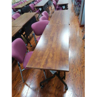 束造(SHUZAO) DT 定制加厚钢管折叠会议桌 长条桌1500*50cm 78854