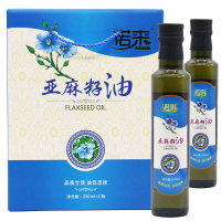 诺来 一级冷榨亚麻籽油(避光瓶)蓝色 250ml*2