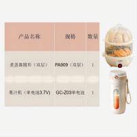 总裁小姐煮蛋器圆形(双层)*1+果汁机(单电池3.7V)*1