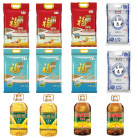 福临门米5kg/袋*6+溢留米香米5kg/袋*2+金菜花油4L/桶*4
