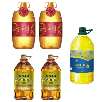 金龙鱼油4L/桶*2+纳福汇油5L/桶*1+胡姬花油4L/桶*2