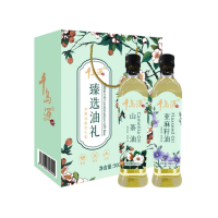 千岛源油茶籽油500mL/瓶+亚麻籽油500mL/瓶盒装(玻璃瓶)