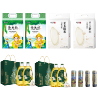八宝贡米5kg/袋*2+傣王稻糯香5kg/袋*2+纳福汇油礼盒1.5L*2/箱*2+东川面1000g*1*4