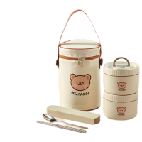 总裁小姐316食品级不锈钢保温饭盒(可微波炉加热)