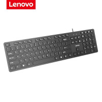 联想(Lenovo)有线键盘X810L 办公游戏台式电脑笔记本外接USB通用 超薄设计 巧克力按键 人体工学 防水防溅