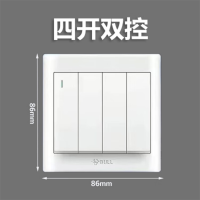 公牛 (bull)G32K412 四开双控 白色