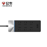 公牛(bull) 插座 H406U 3米(抗电涌) 三插*6 USB*2
