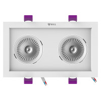 公牛(bull)MH-J008B-AE双头格栅灯(SL01/12只/箱)4000K,8W×2