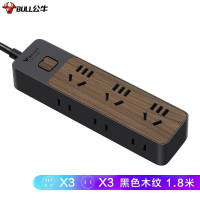 公牛(bull) R1330 1.8米 木纹 三插*3 两插*3