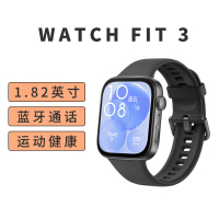 华为 WATCH Fit 3 智能手表幻夜黑/星云粉/原野绿/月光白 氟橡胶表带 [SLO-B19]
