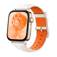 华为 WATCH Fit 3 智能手表珍珠白 白色真皮表带 [SLO-B19]