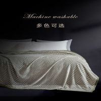 艾美家毛毯沙发毯被毛毯加厚空调午睡毯 轻奢云绒毯-绿色 100*120cm