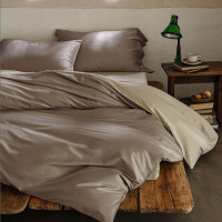 艾美家100s黑蝶贝贡缎套件 新疆长绒棉100%贡缎四件套 美拉德(咖啡)(被套220*240cm)